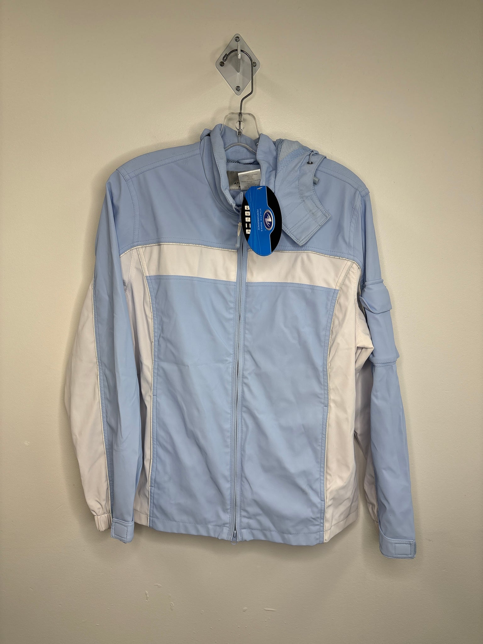 NWT Athletic Works Performance Windbreaker Hooded Jacket (L)