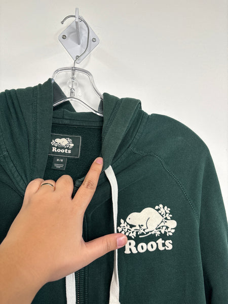 Roots 2D Logo Zip-Up Hoodie (M)