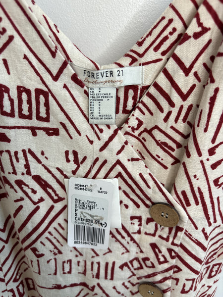 NWT Forever21 Linen-Blend Woven Dress (S)