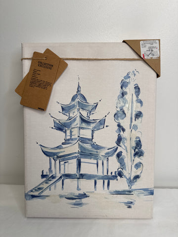 NWT Japanese Temple Canvas Art