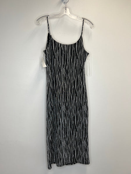 NWT Poison Ivy Silver Metallic Sleeveless Maxi Dress (M)