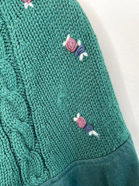 Vintage Women's Floral Knit Sweater