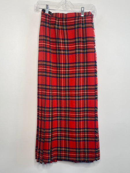 Vintage Laird-Portch Of Scotland Wool Plaid Kilt Skirt