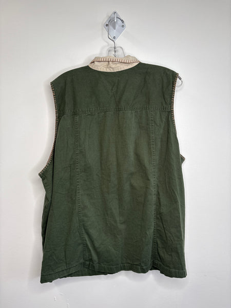 Casual Elements Leaf Patch Embroidered Button-Up Cotton Vest (26)