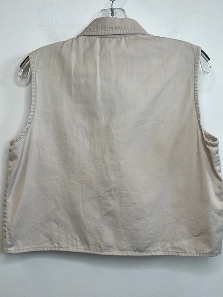 Retro Savannah Lives Ins Button Up Cropped Vest (11/12)