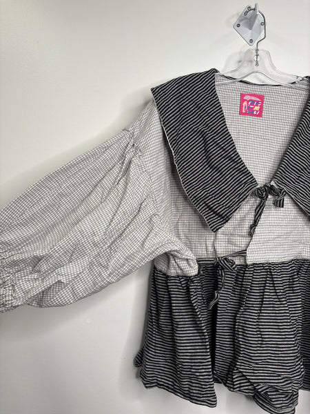 Take It Easy Striped Japanese Streetwear Style Top (OS)