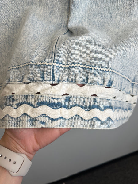 Retro Brave New World Light Wash Denim Skirt (7)