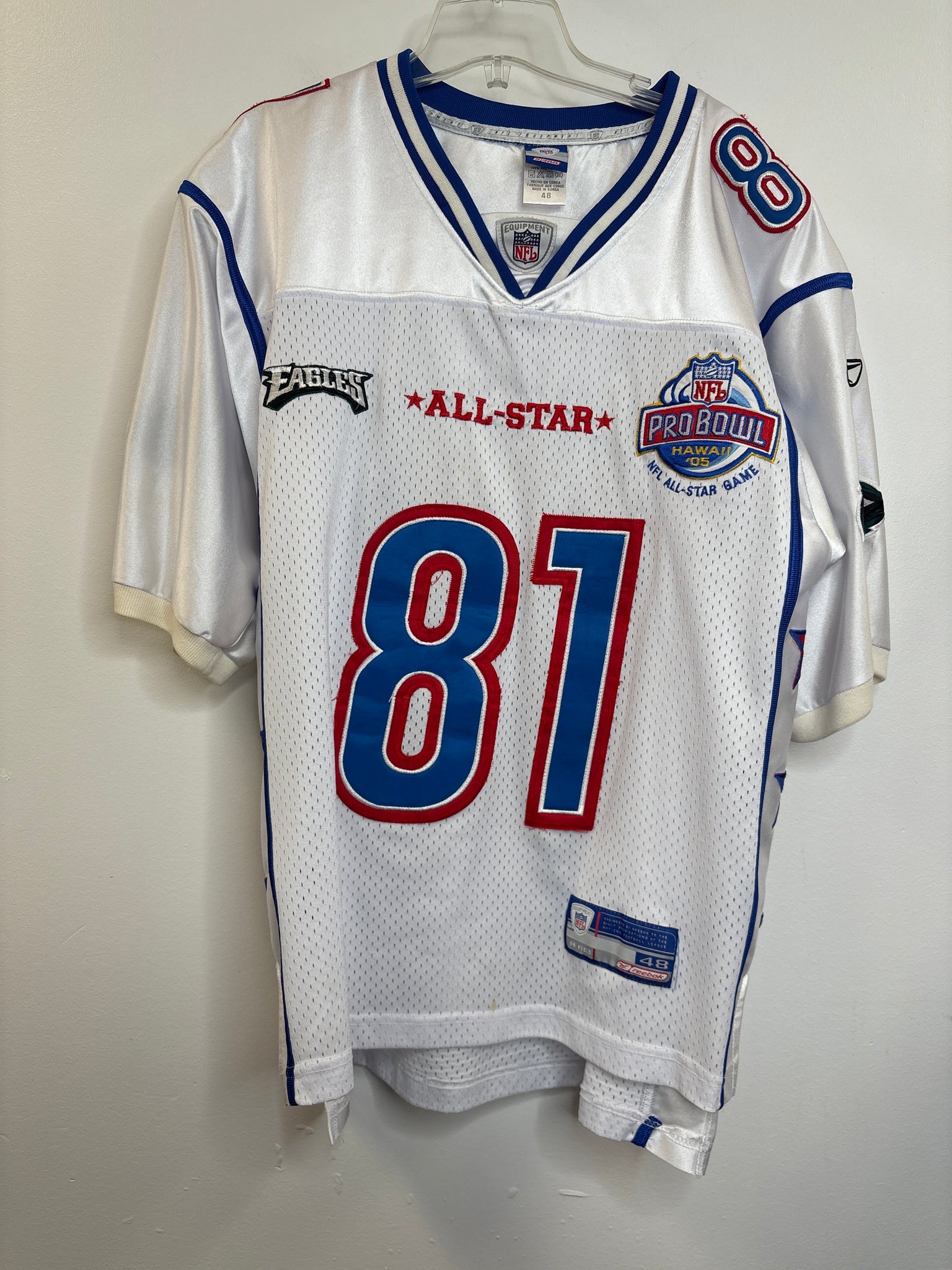 Vintage NFL Reebok Philadelphia Eagles #87 Terrell Owens Football Jersey (48)