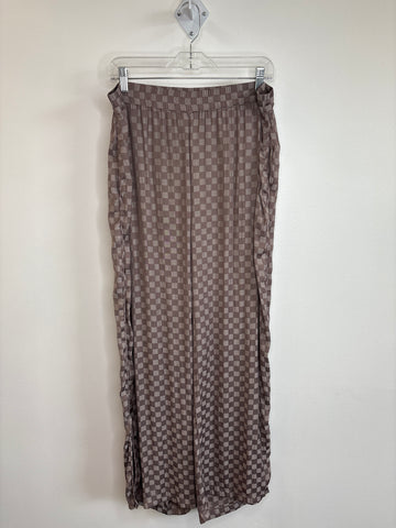 Gap Body Checkered Cropped Wide Leg Pants (L)