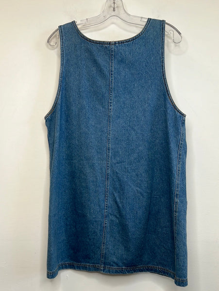 Vintage Dixie Blues Denim Quarter Zip Skirtalls Dress