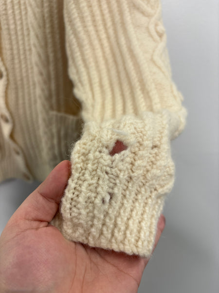 Vintage The Cod Jigger Wool Cableknit Thick Cardigan