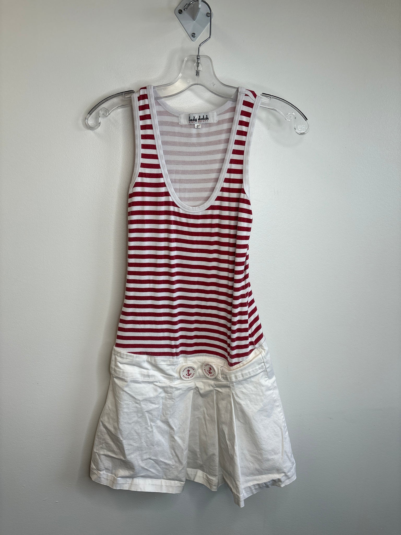 Retro Lady Dutch High Society Striped Mini Dress (S)