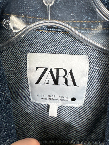 Zara Medium Length Denim Coat (S)