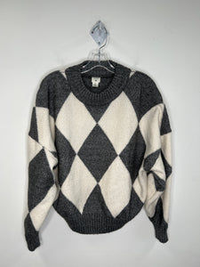 Pringle Of ScotlandxH&M Collab Grey Argylle Print Long-Sleeve Sweater (M)