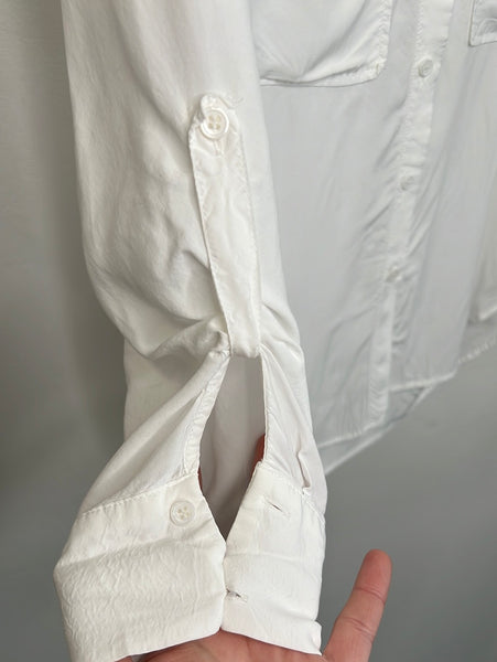 Zara V-Neck Long Sleeve Sheer Blouse (S)
