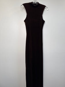 Velvet Mockneck Maxi Dress