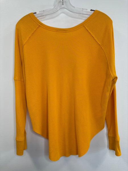 Aritzia TNA Long Sleeve Alder Thermal Waffle Light Knit Shirt (S)