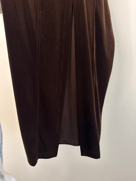 Velvet Mockneck Maxi Dress