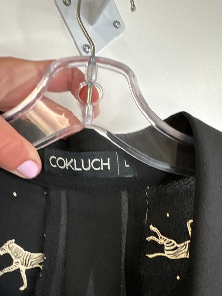 Cokluch Zebra Print Mini Dress (L)