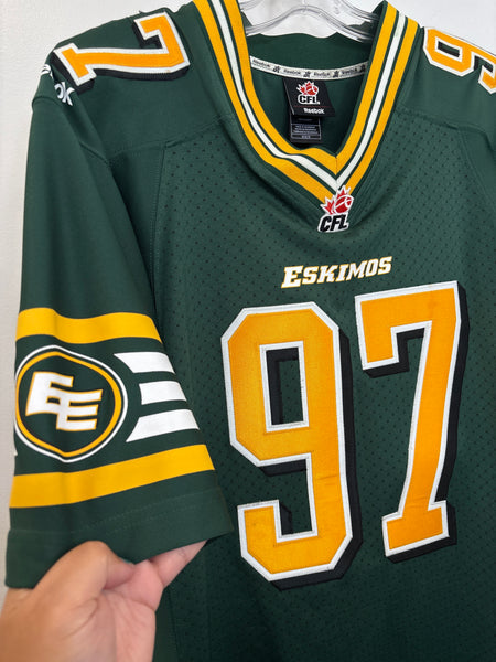 Vintage CFL Reebok Edmonton Eskimos #97 Mondo Steele Football Jersey (M)