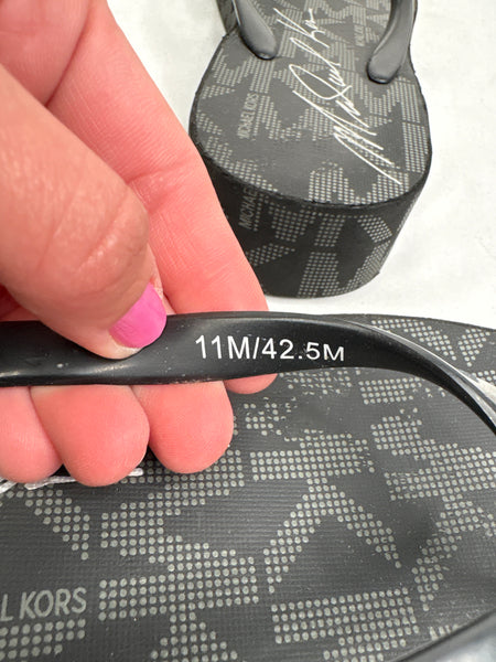 Michael Kors Signature Platform Flip Flops (11M)