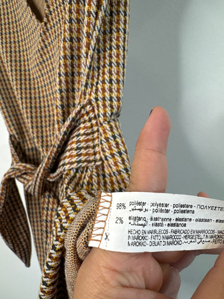 Zara Trafaluc Houndstooth Romper (M)