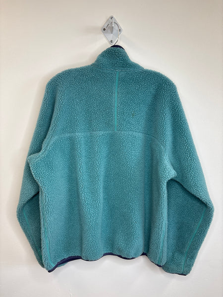 Vintage 1990 Patagonia Teal & Blue Fleece Jacket (L)