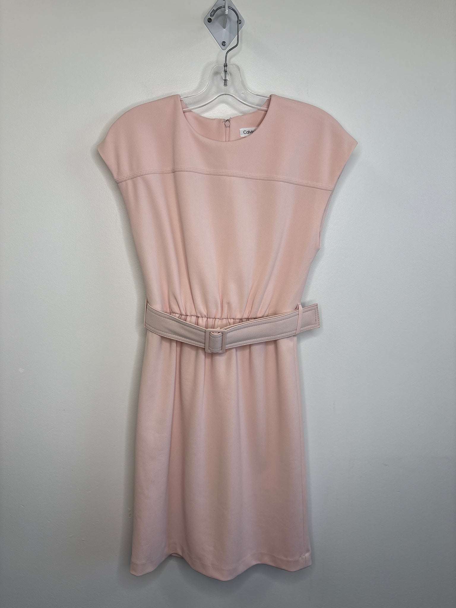 Calvin Klein Cap Sleeve Belted Sheath Dress (4)