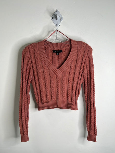 Love Tree Knitted Cropped Sweater (S)
