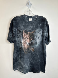 Tie Dye Wolf Cotton Graphic Tee (L)
