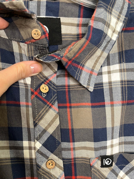 Tentree Plaid Button Up Top (M)