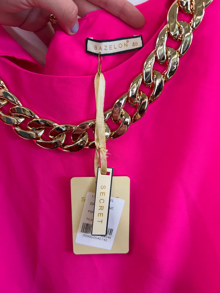 NWT Bazelon Hot Pink Blouse (M)