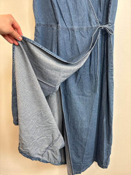 Vintage Nancy G Maxi Wrap Denim Dress (12)
