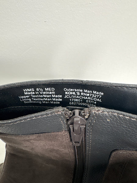 Juicy Couture Livia Charcoal Ankle Boots (US 8.5)