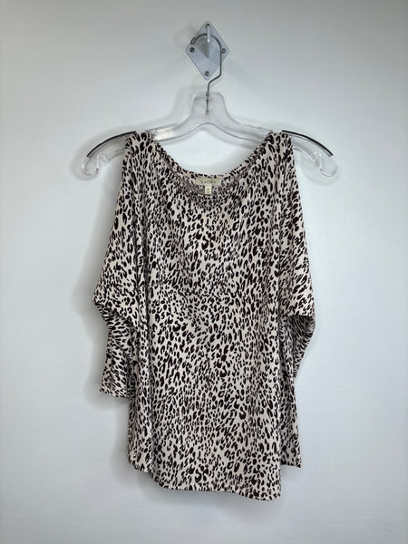 Laura Animal Print Cold-Shoulder Top (M)