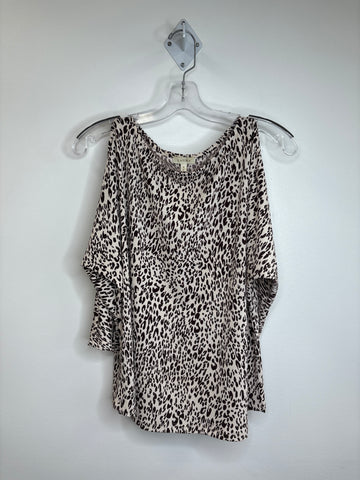 Laura Animal Print Cold-Shoulder Top (M)