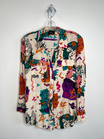 Milk & Honey Art Graphic Blouse (M)