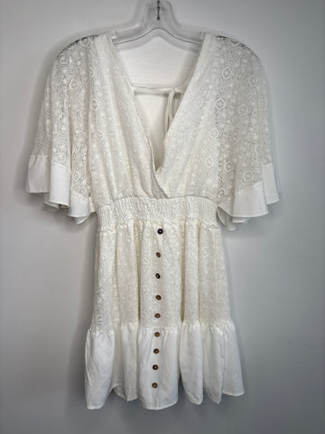 Lacey Plunge Midi Dress (M)