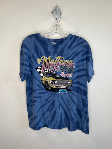 Ford Mustang Blue Graphic T-shirt (M)