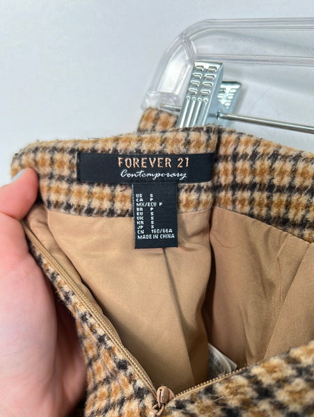 Forever 21 Plaid Wool Blend Mini Skirt (S)