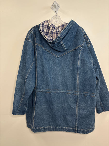 Vintage Active Spirit Plaid-Lined Denim Jacket (1X)