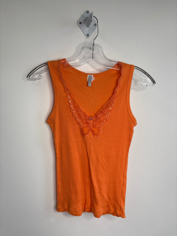 Retro Poof! Y2K Butterfly Sequined Beaded Tank (M)
