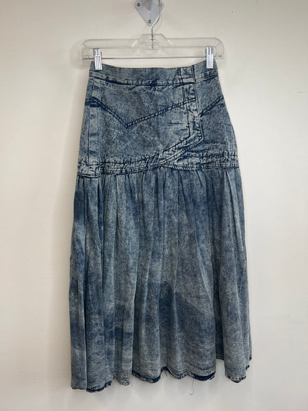 Vintage Sasson Denim A-line Skirt (S)