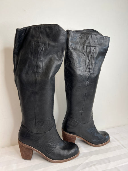 Dolce Vita Black Leather Knee High Boots (US 8.5)