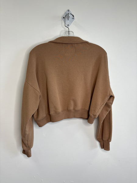 Hollister California Half Zip Cropped Sweatshirt (S)