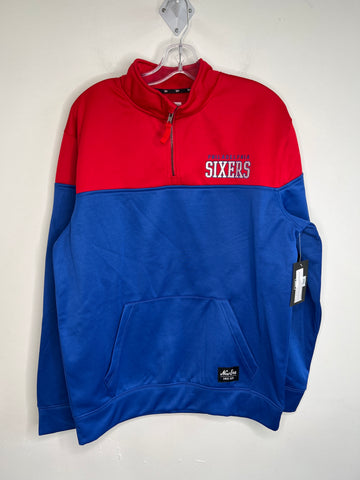 NWT New Era Philadelphia Sixers Quarter Zip Long Sleeve Top(L)