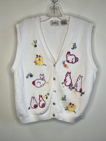 Tabi International Easter Embroidered Sweater Vest (XXL)