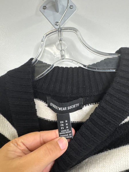 Streetwear Society Striped Long-Sleeve Sweater (M)