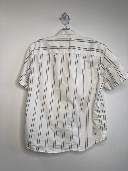 Club Monaco Slim Fit Striped Cotton Button Down Shirt (M)