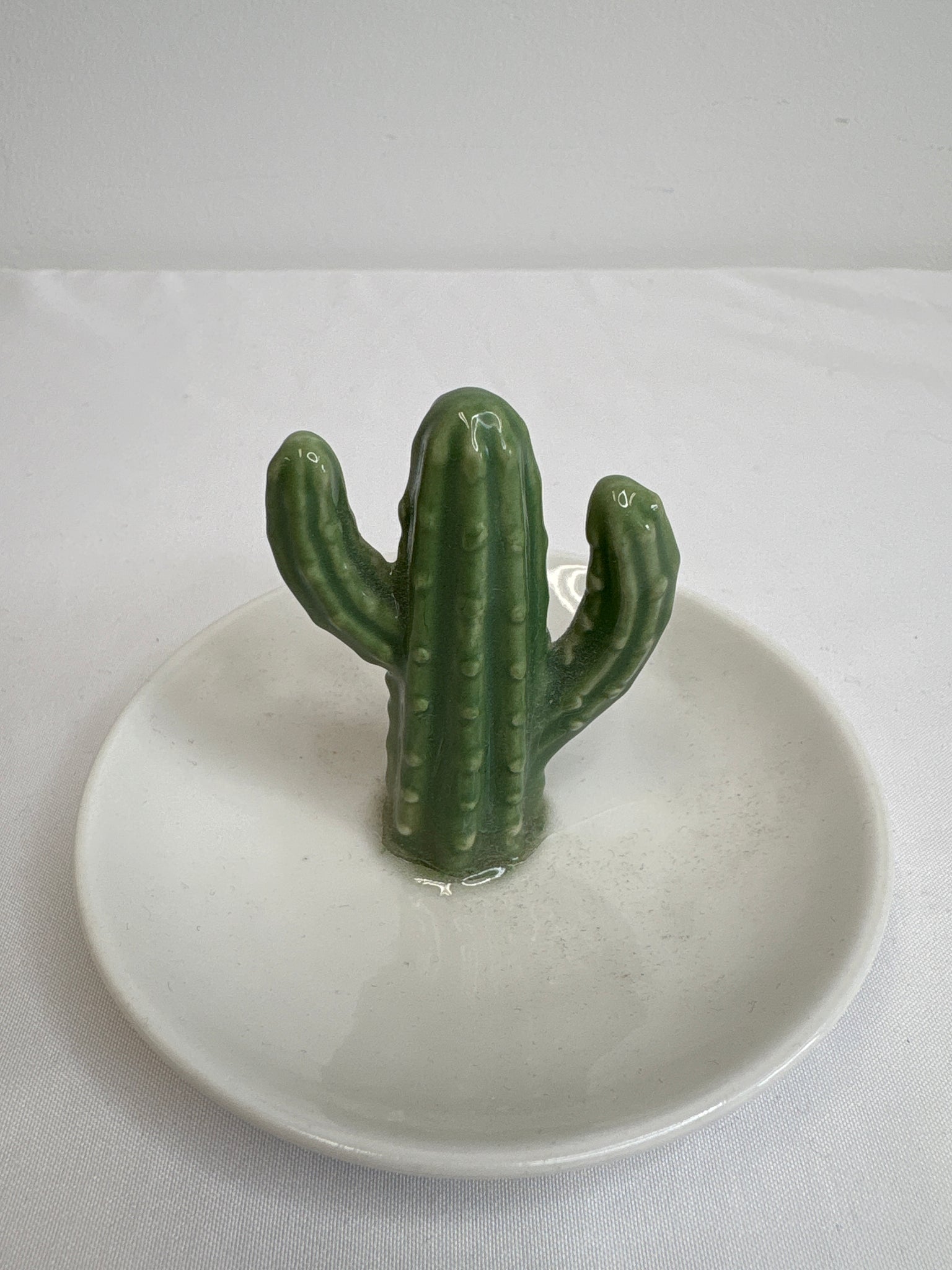 Cactus Ceramic Jewelry Tray Ring Holder